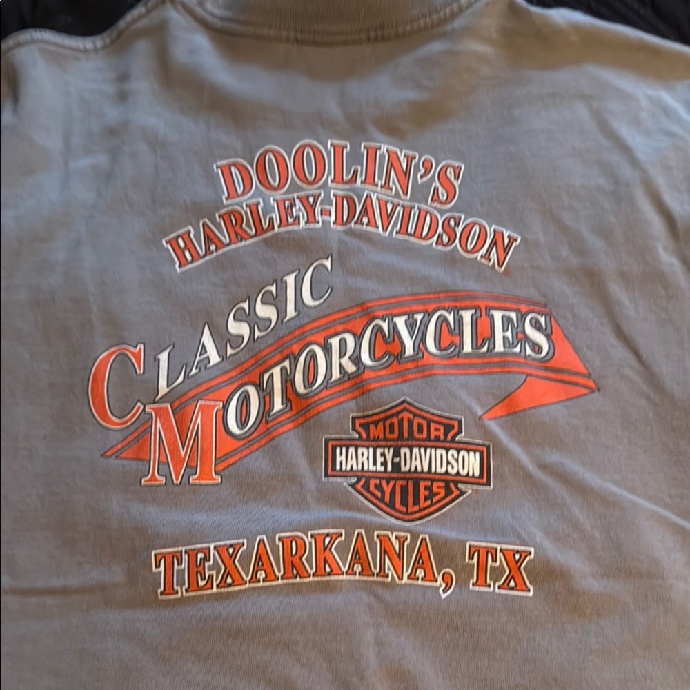 Harley-Davidson Gray and Orange Tee